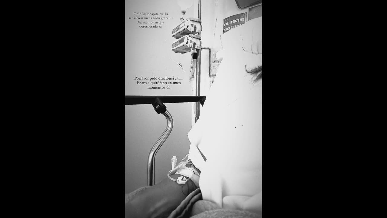 Jenny García compartió una foto desde el hospital, minutos antes de su cirugía