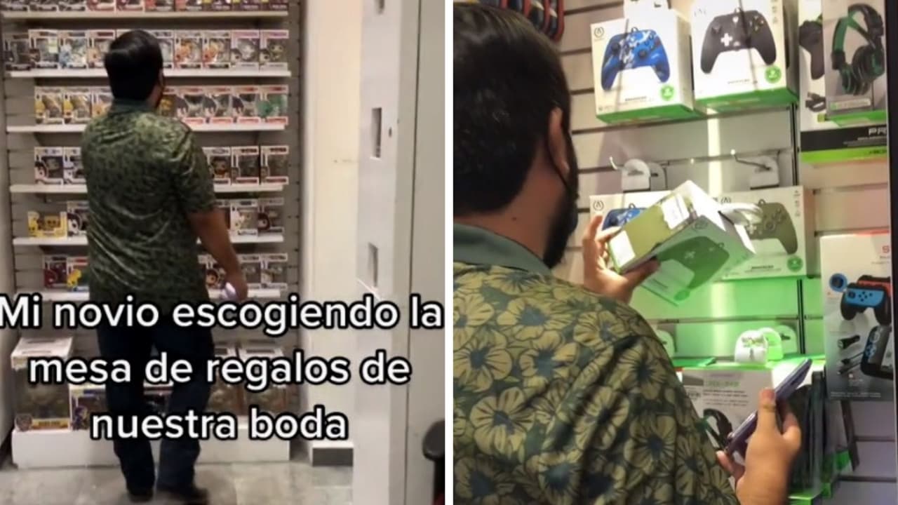 Pareja escoge mesa de regalos para su boda y el novio pide solo cosas geeks: esto quería