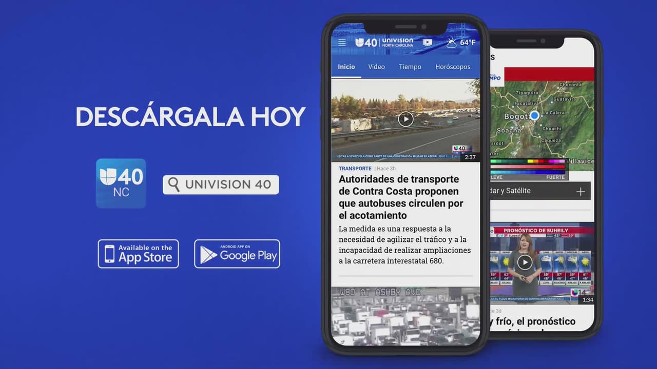 Recibe las noticias del día y las alertas del tiempo en tu app Univision 40 North Carolina, gratis para IOS o Android, 
<a href="https://www.univision.com/local/north-carolina-wuvc/aplicacion-noticias" target="_blank">descárgala gratis aquí.</a>