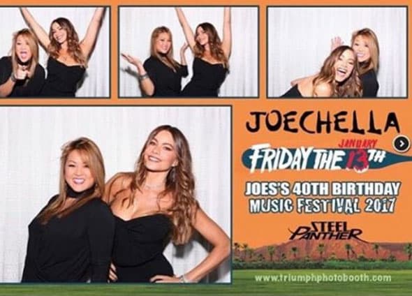 El evento se tituló "Joechella", haciendo alusión al famoso festival musical Coachella. También por ser viernes 13 tenía motivos de la saga de horror y estuvo repleta de detalles lindos, como un "photobooth" para los invitados.