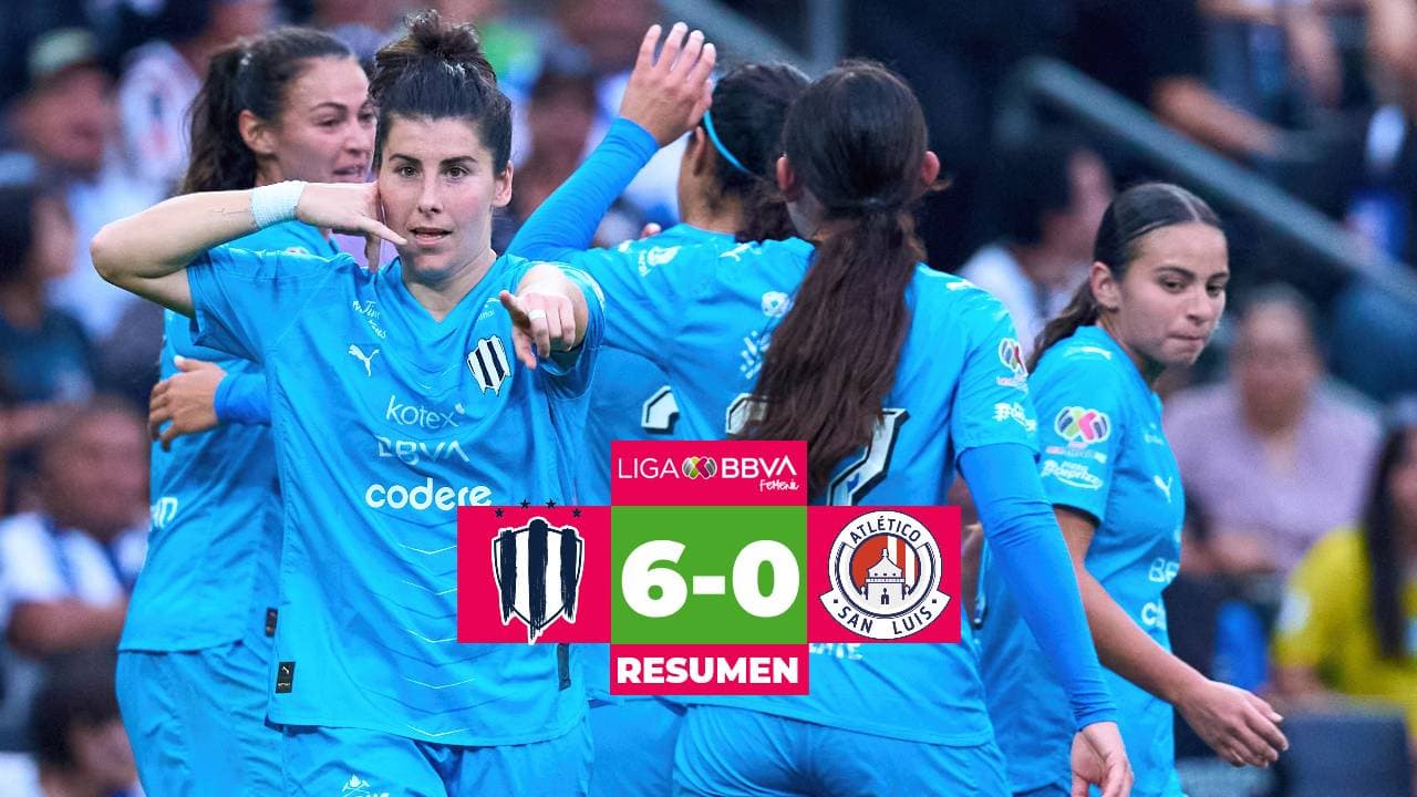 Rayadas muestra su ‘músculo’ al golear al Atlético San Luis.