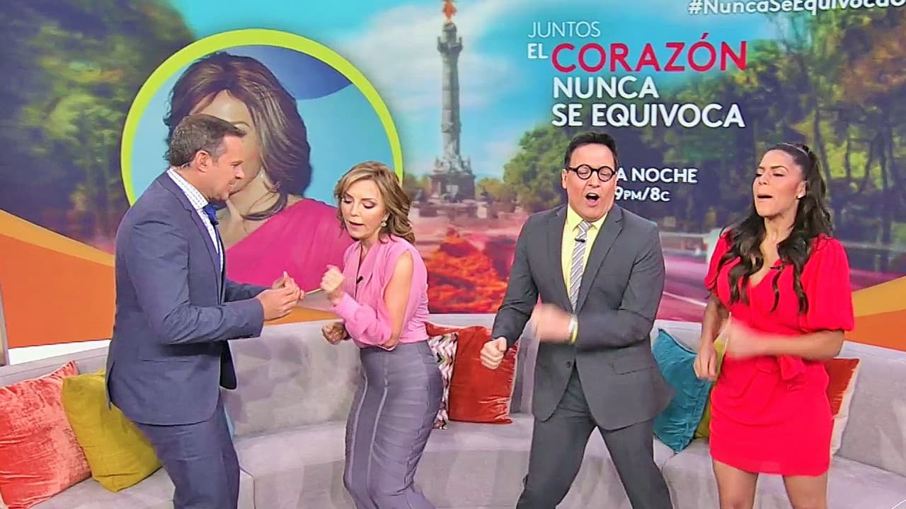 También le mostró a nuestro conductor algunos pasos de baile. Durante el show no paró de sonreír, bromear y gozar de la mañana.