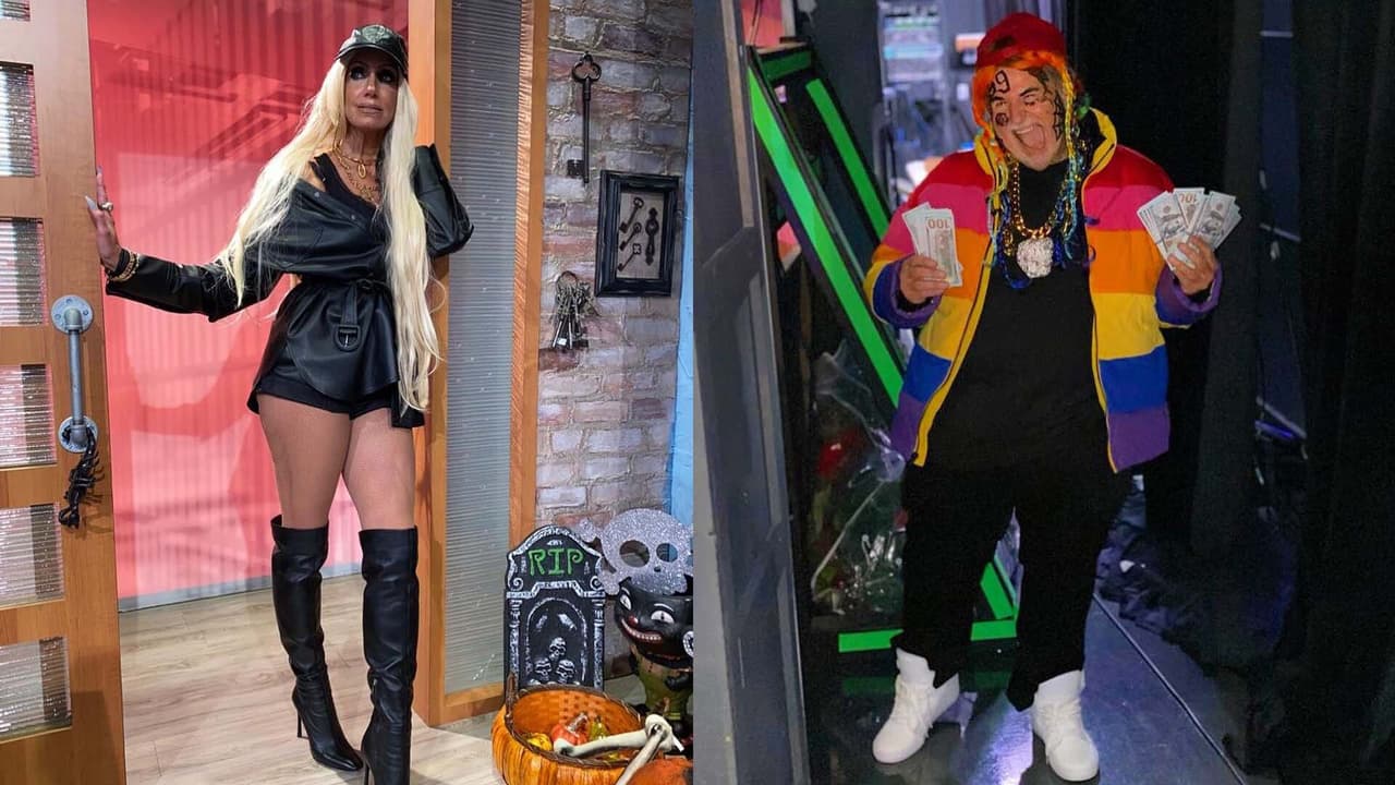 La Flaca gozó su papel de 'Lili G' (Karol G) mientras Raúl personificó a 'Kachi Kachi 69' (Tekashi 69).