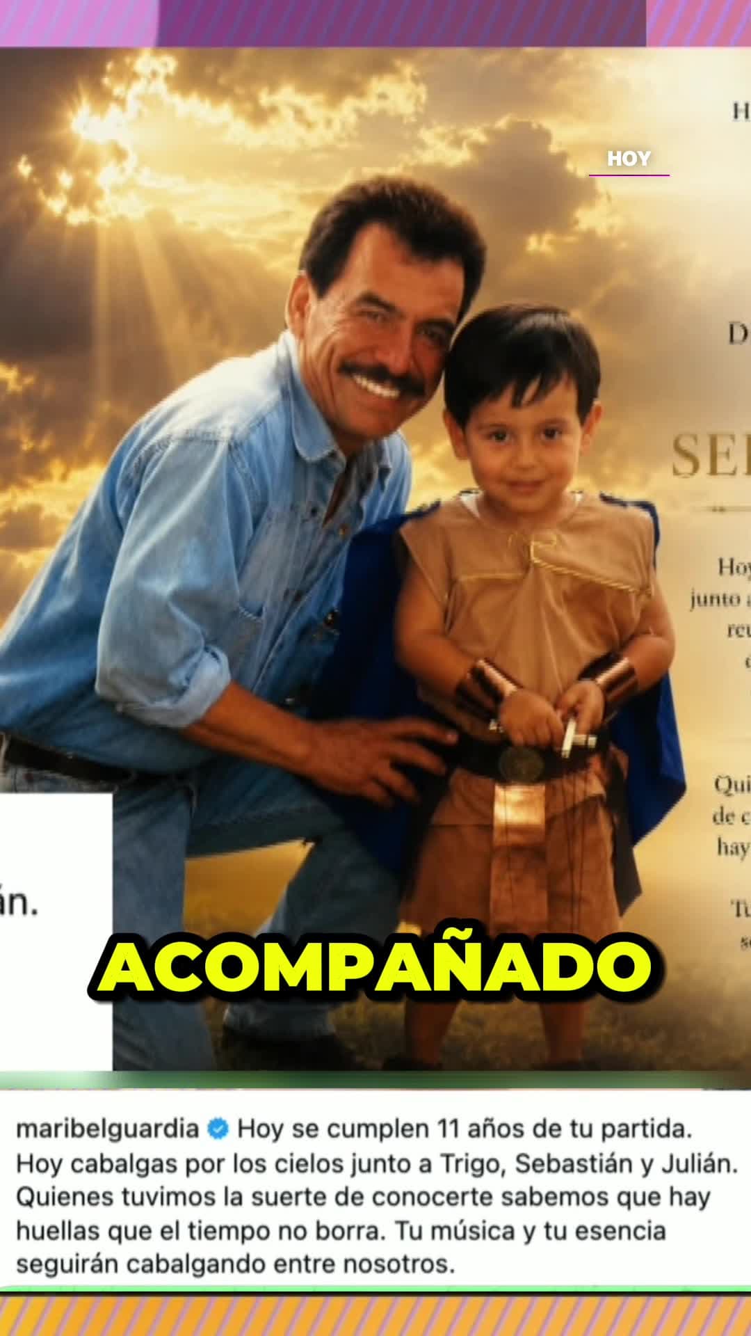 Maribel Guardia publica emotivo mensaje por el 11vo aniversario luctuoso de Joan Sebastian