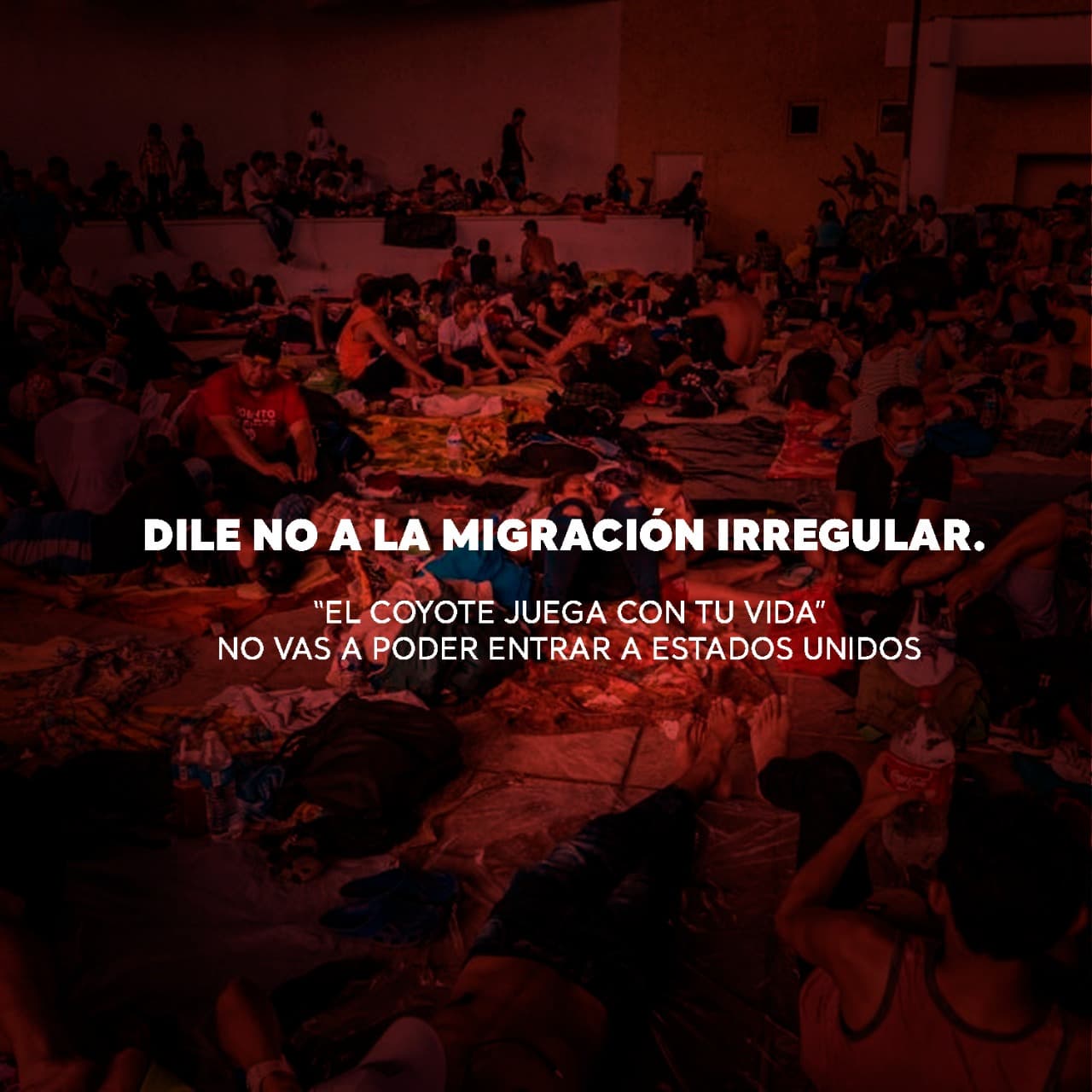 Another ad by the Honduran government warns migrants about the dangers of the 'coyotes.'