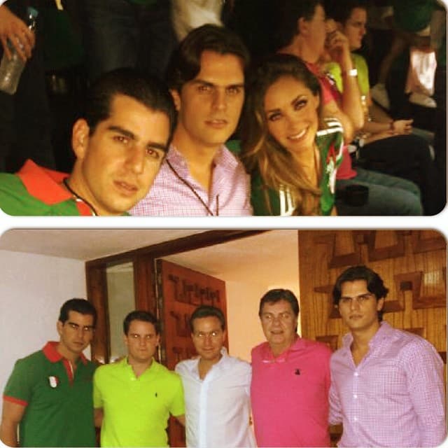 Con Anahí, en un partido de la Selección Mexicana.