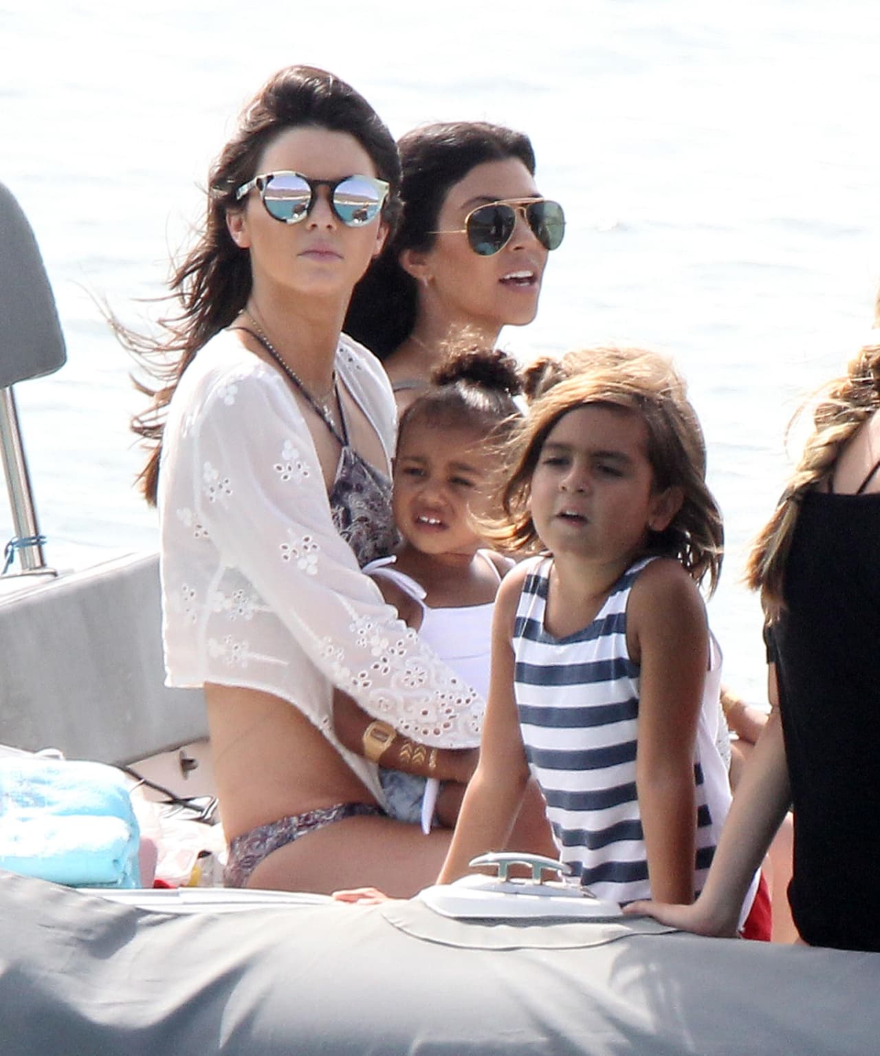 Por su parte, Kim les dejó a su nena North.