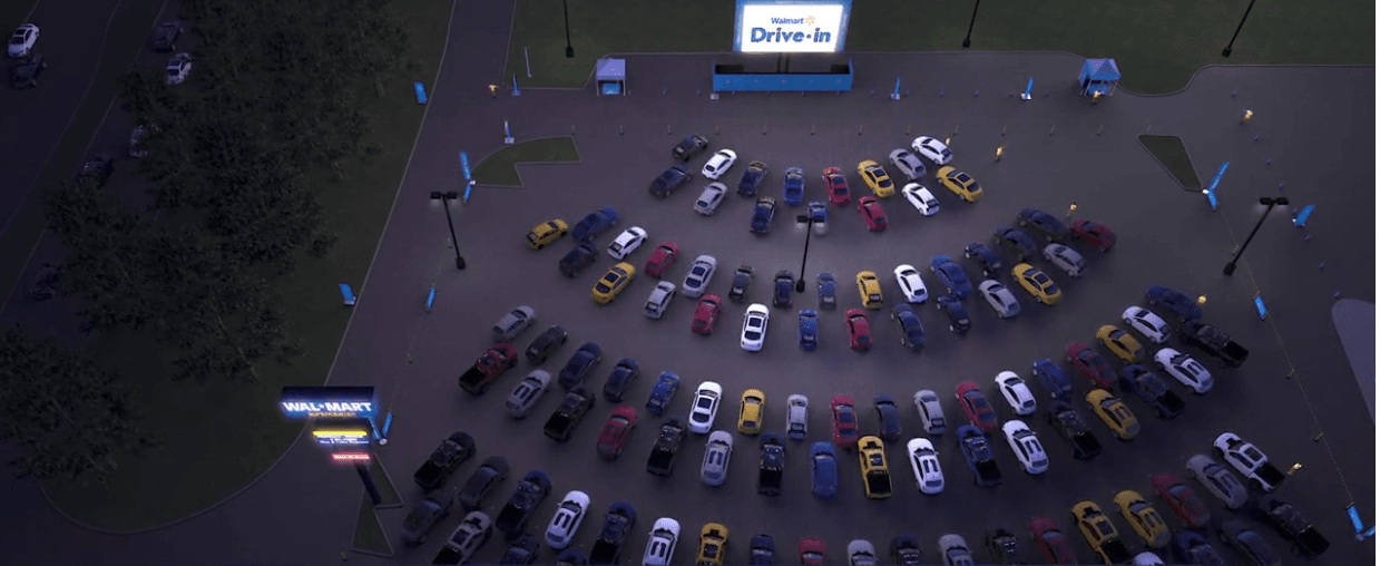 Walmart convierte sus estacionamientos en salas de cine en 14 ubicaciones en el norte de Texas