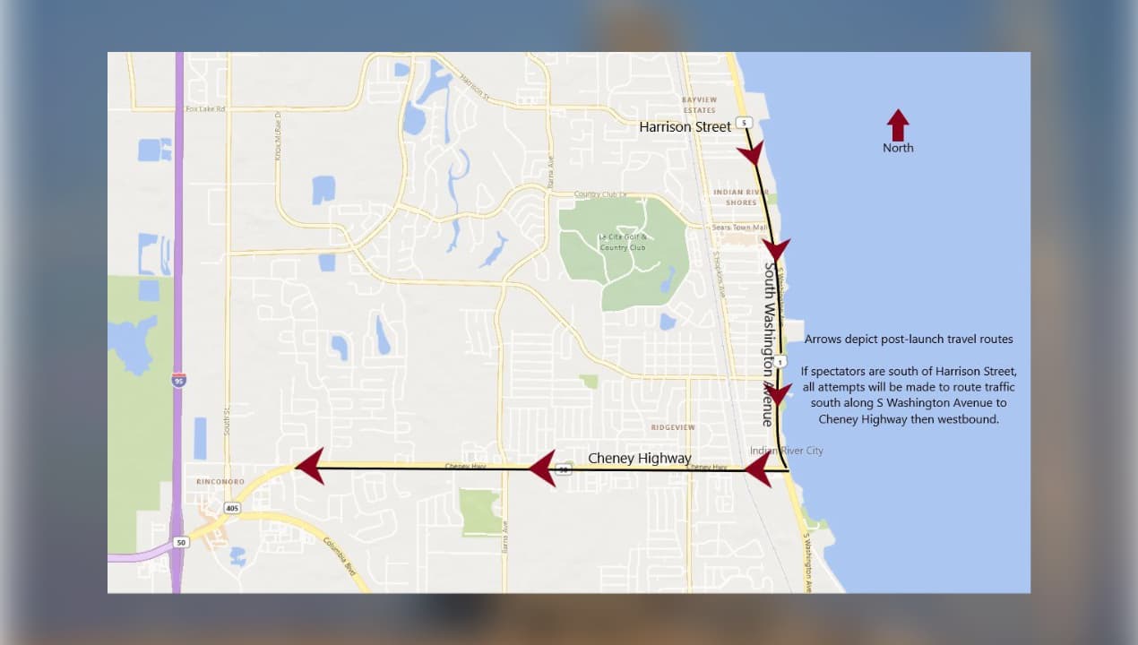 Las autoridades del condado Brevard harán cambios en la circulación en algunas vías durante la mañana del lunes con motivo del lanzamiento del Artemis I en Cabo Cañaveral.