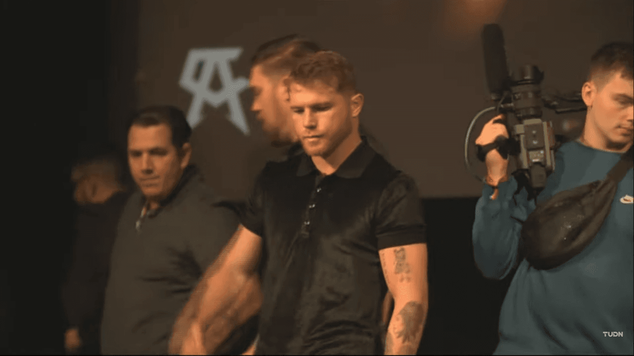 Conferencia de prensa de la trilogía entre el mexicano Saúl 'Canelo' Álvarez y el kazajo Gennady Golovkin 'GGG' en Los Angeles.