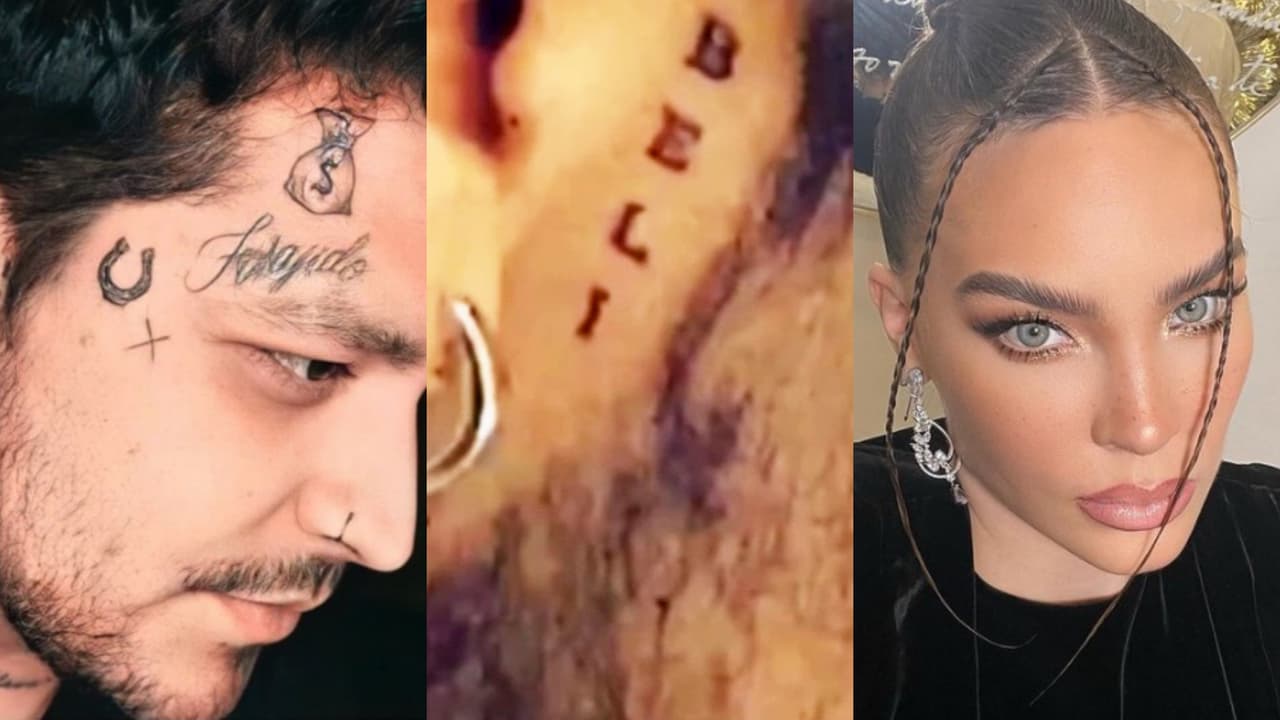Adiós Belinda: fotos revelan que Christian Nodal se habría tapado uno de los tatuajes que tenía de ella
