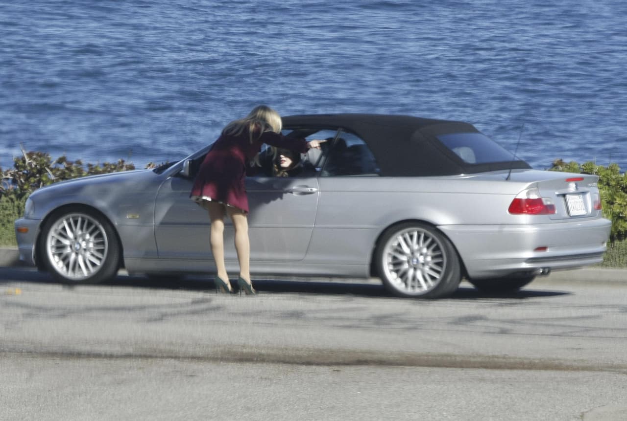 Reese en plena filmación.