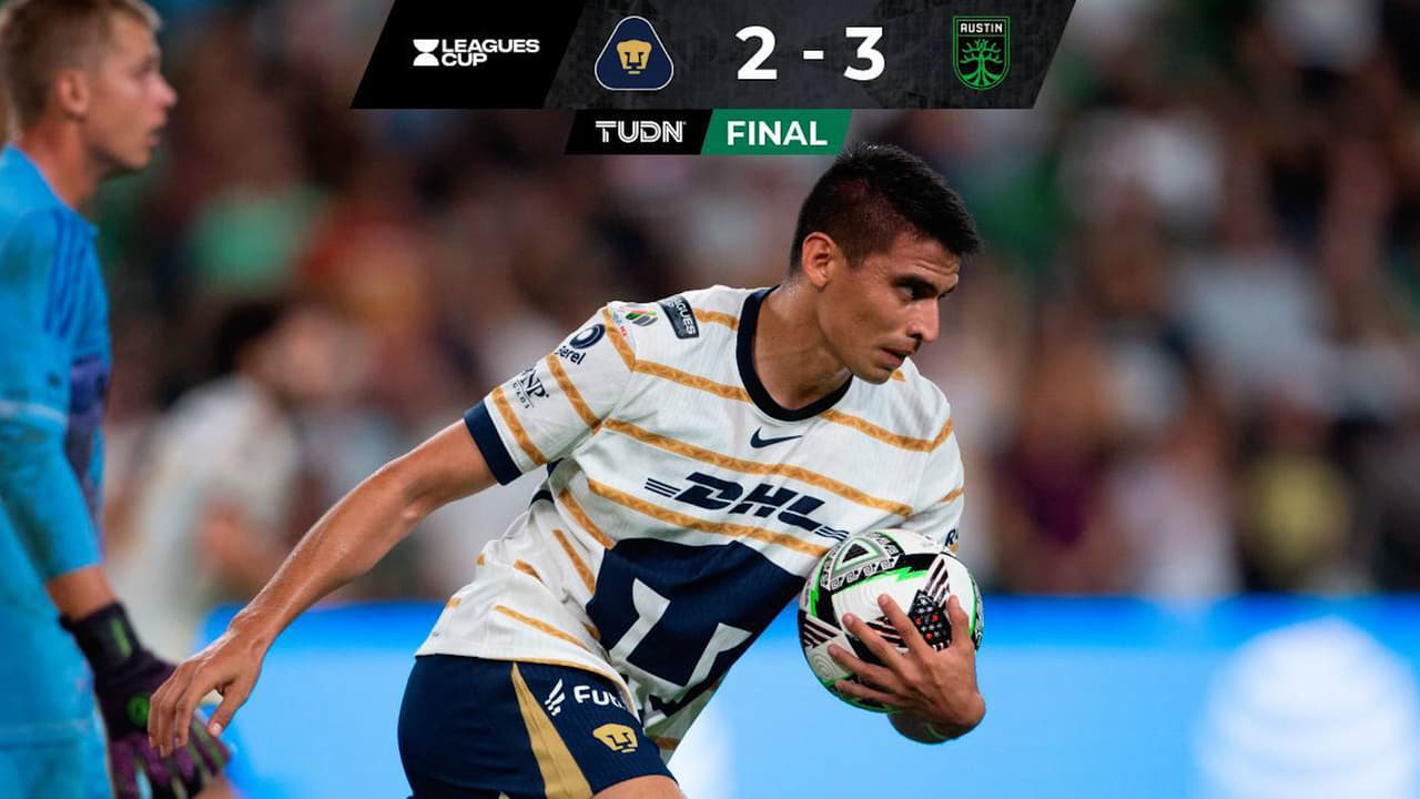 ¡Ni contra 10! Pumas perdió ante Austin FC en la Leagues Cup