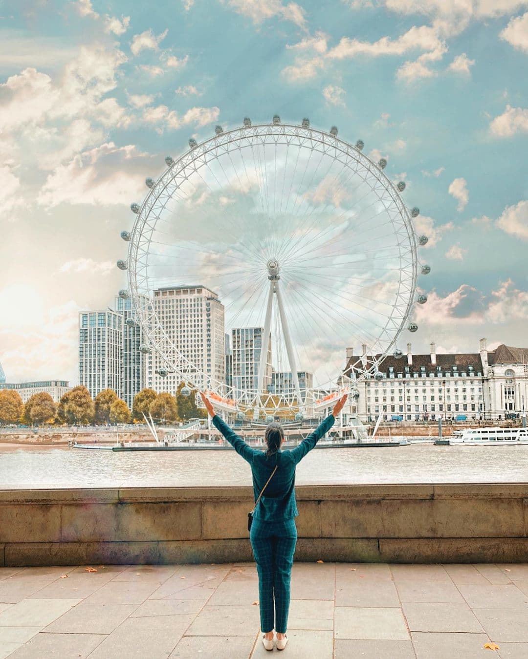 Y así fue, este viernes amaneció en Londres. En sus redes sociales publicó esta primera foto y al pie de la imagen escribió que se sentía fabulosa.