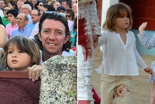 Nicolas Vallejo-Nágera, mejor conocido como 'Colate', llevó a su hijo Nico a una corrida de toros.