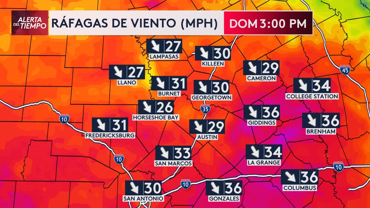 Las mismas condiciones ventosas se mantendrán en Austin y sus alrededores.