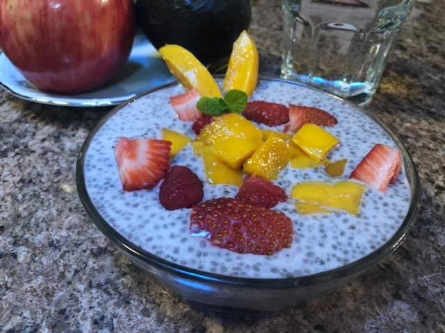 "¡¡¡Muy buenos dias!!! Mi primer desayuno de
<a href="https://www.facebook.com/hashtag/reto28?epa=HASHTAG">#reto28</a>Pudín de Chia. ¡¡¡¡Quedó muy rico!!!!" nos escribe Mary Lag.