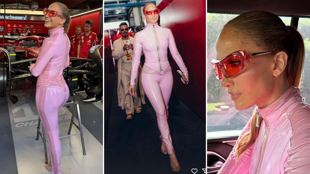 Jennifer López sorprende con impactante atuendo en la Fórmula 1.