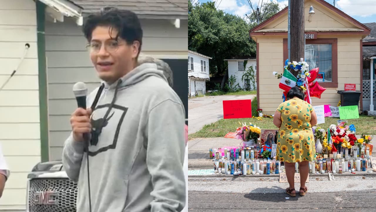 "El pueblo unido jamás será vencido": el mensaje de uno de los hijos de Lorenzo Salgado durante vigilia en Houston