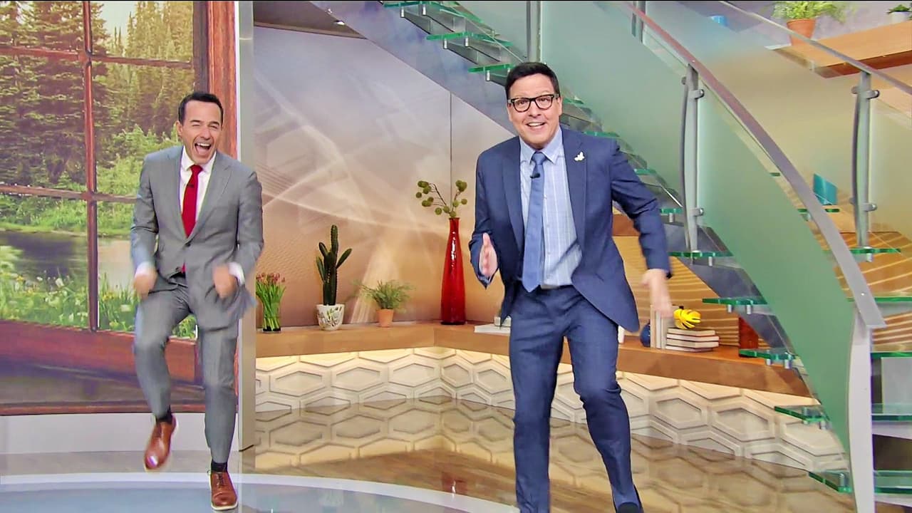 Los galanes del show se divirtieron a lo grande y al mismo tiempo se ejercitaron durante el programa en vivo.