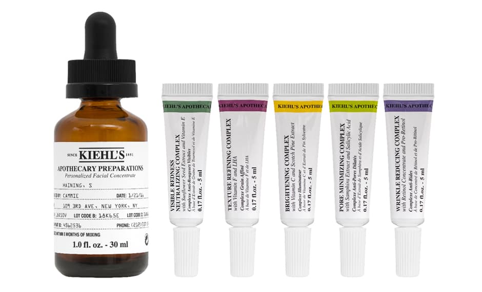 Acude con los expertos de la marca para que evalúen el estado de tu piel y 
<b>según tus necesidades te den una preparación personalizada</b>. 
<b>Integra este suero a tu rutina de belleza</b> por la mañana (si no contiene retinol) y por la noche. Aplica sobre la piel limpia antes de la crema humectante y nocturna. Sólo puede usarse durante los primeros 6 meses a partir de la fecha de elaboración. 
<br>
<br>
<i><b>Aphotecary preparations</b>, Kiehl’s, <a href="http://www.kiehls.com/apothecary-preparations">Kiehl’s</a> (puedes consultar el precio en los puntos de venta)</i>