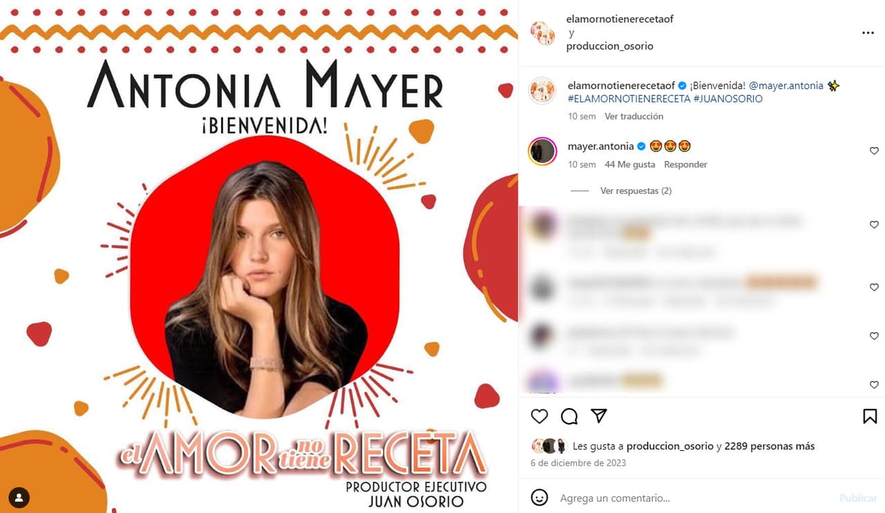 Antonia Mayer en El Amor No Tiene Receta.