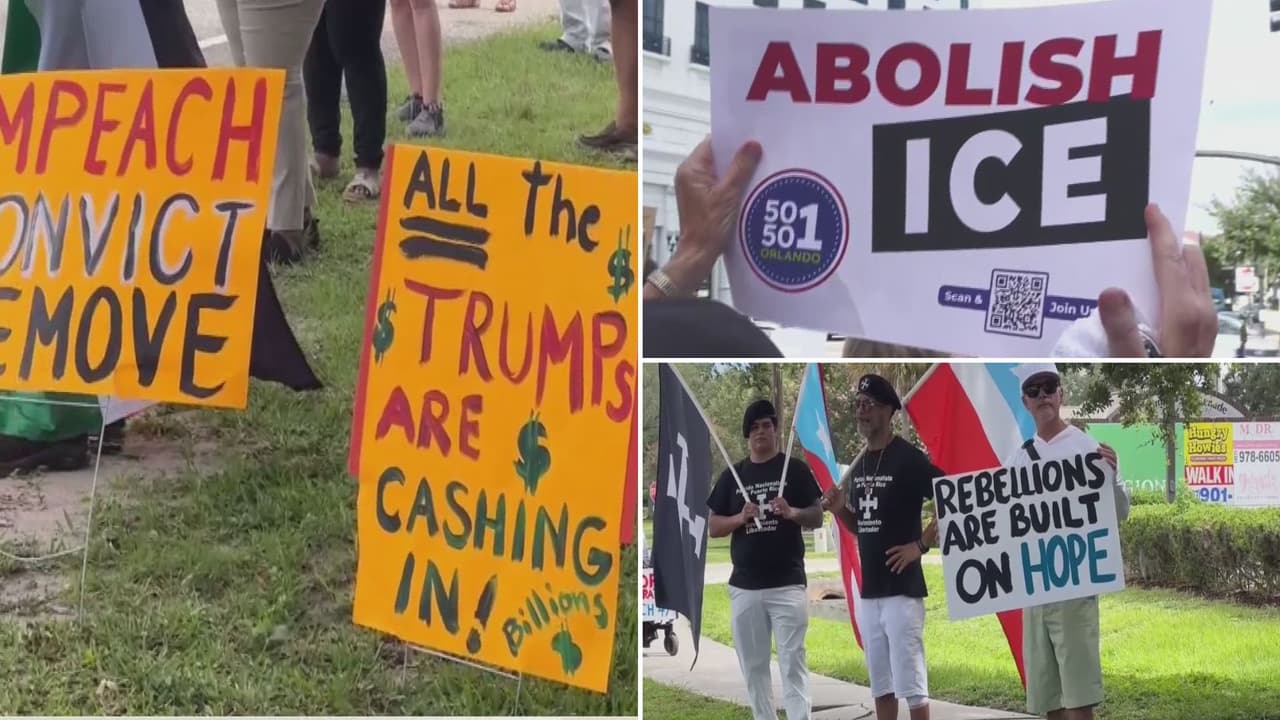 Manifestaciones en 50 ciudades de Florida: exigen a Trump detener deportaciones y respetar minorías