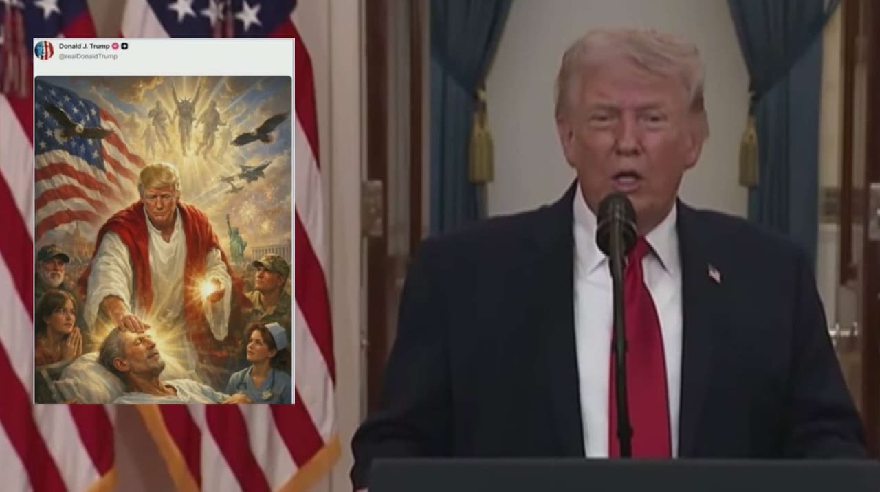 Donald Trump borra foto polémica con matices religiosos y ordena eliminar buques iraníes en el estrecho de Ormuz