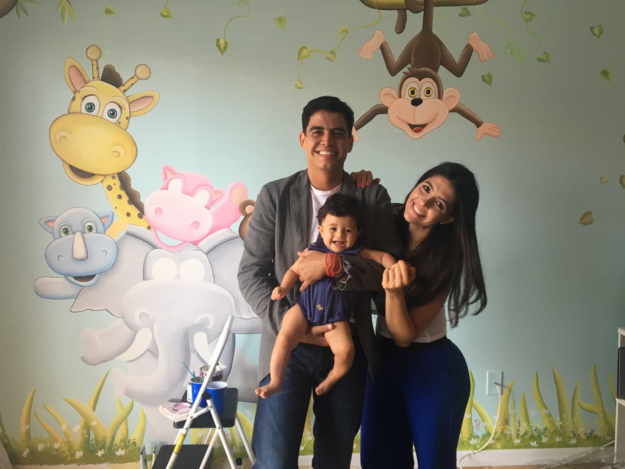 Orlando Segura y Catalina Mesa cuidaron cada detalle a la hora de decorar la habitación de su pequeño angelito.