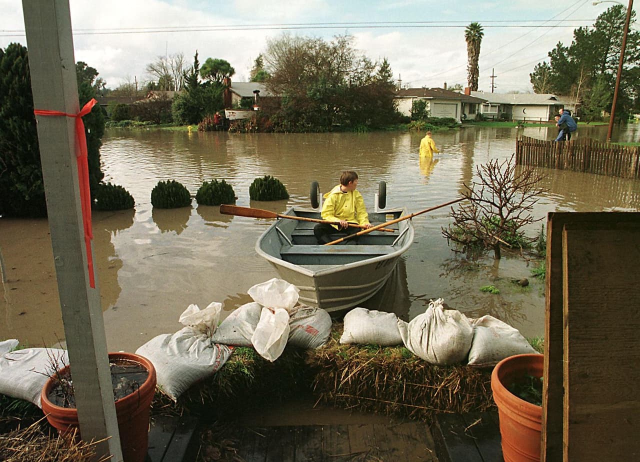 El impacto dejado en California por las lluvias del fenómeno de El Niño en febrero de 1998