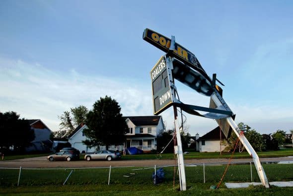 En total fueron cinco tornados los que golpearon el territorio de Illinois.