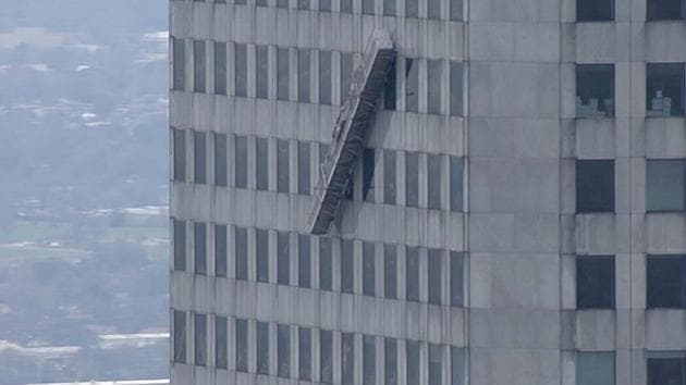 Rescate en lo alto de la torre Chase en Houston