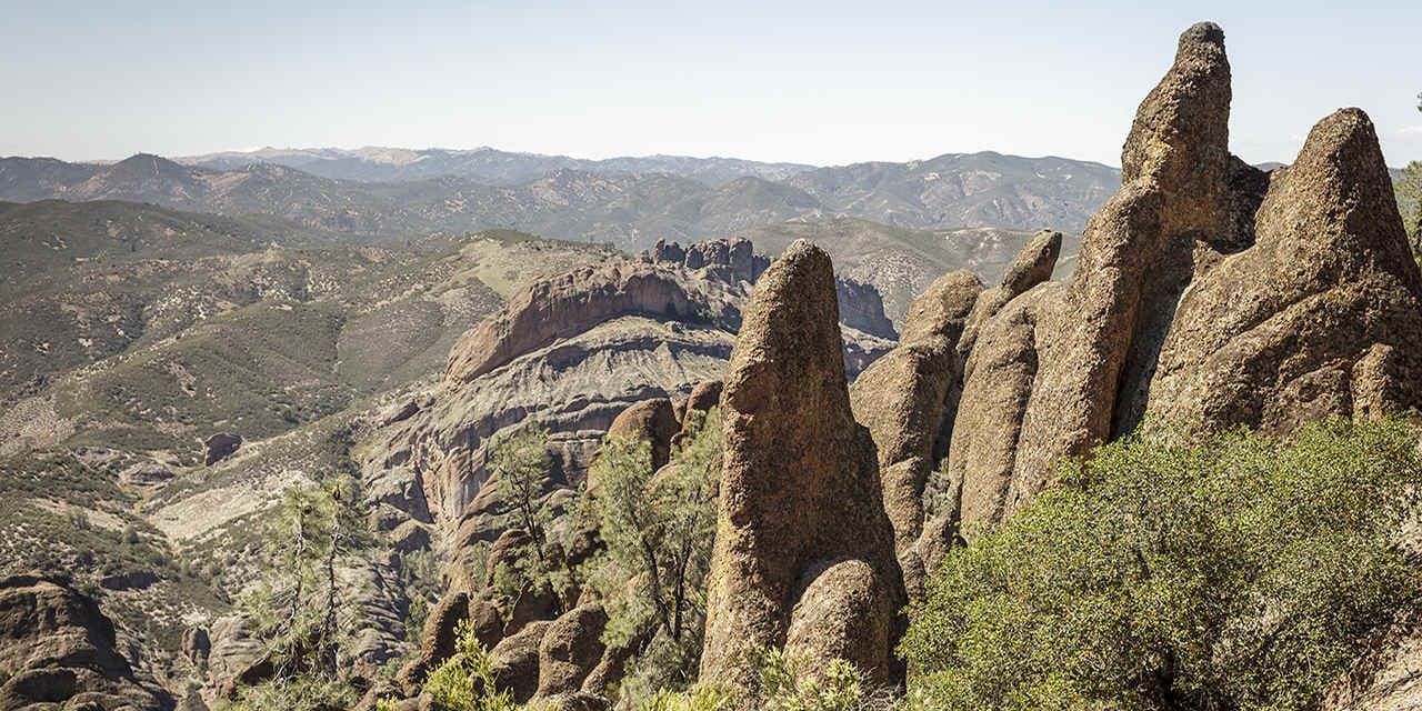 El Parque Nacional Pinnacles te puede llegar a hipnotizar con sus cavernas, creadas por un viejo volcán, que puedes explorar en un ambiente de pináculos rocosos y cóndores de California.