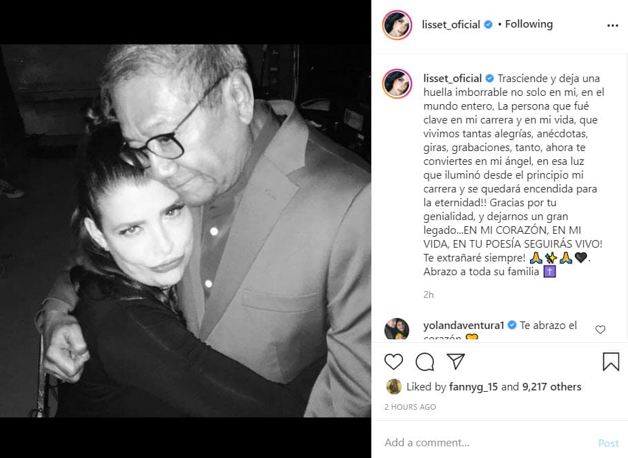 'Nada personal' es un inolvidable tema que Armando Manzanero compuso para la telenovela del mismo nombre y que fue protagonizada por Ana Colchero y José Ángel Llamas en 1996. Esta canción la cantó a dueto con la actriz y cantante Lisset, quien lamentó su partida en redes: “Trasciende y deja una huella imborrable no solo en mi, en el mundo entero, La persona que fué clave en mi carrera y en mi vida, que vivimos tantas alegrías, anécdotas, giras, grabaciones, tanto, ahora te conviertes en mi ángel, en esa luz que iluminó desde el principio mi carrera y se quedará encendida para la eternidad. Gracias por tu genialidad, y dejarnos un gran legado...EN MI CORAZÓN, EN MI VIDA, ¡EN TU POESÍA SEGUIRÁS VIVO! ¡Te extrañaré siempre! Abrazo a toda su familia”.
<br>