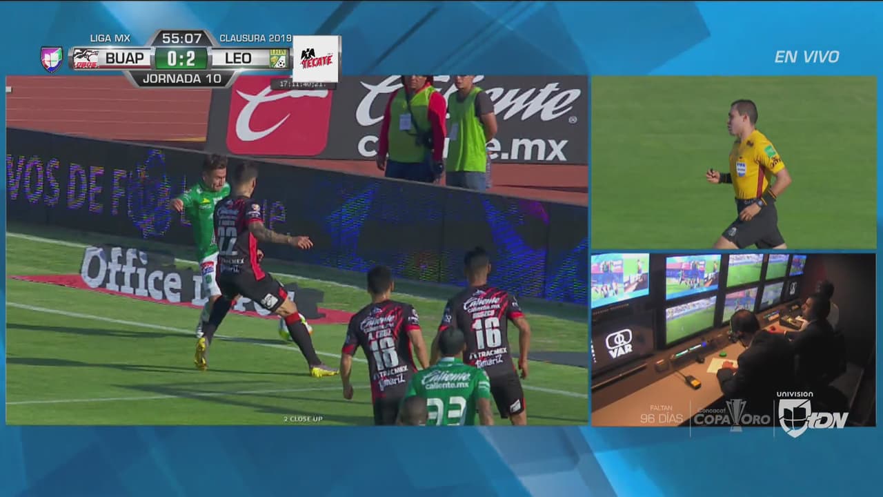 El VAR anuló el gol de Joel Campbell que era el 2-0 del León
