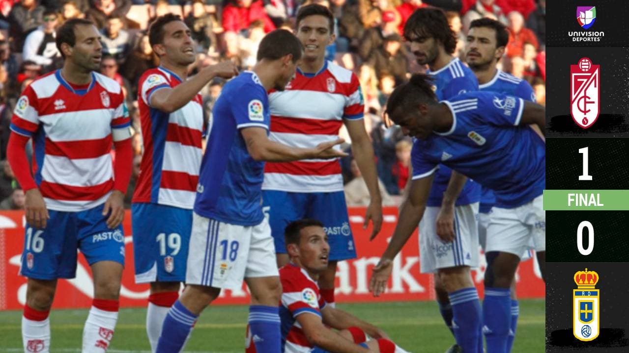 Oswaldo Alanís juega todo el partido en la dolorosa derrota del Oviedo ante el Granada