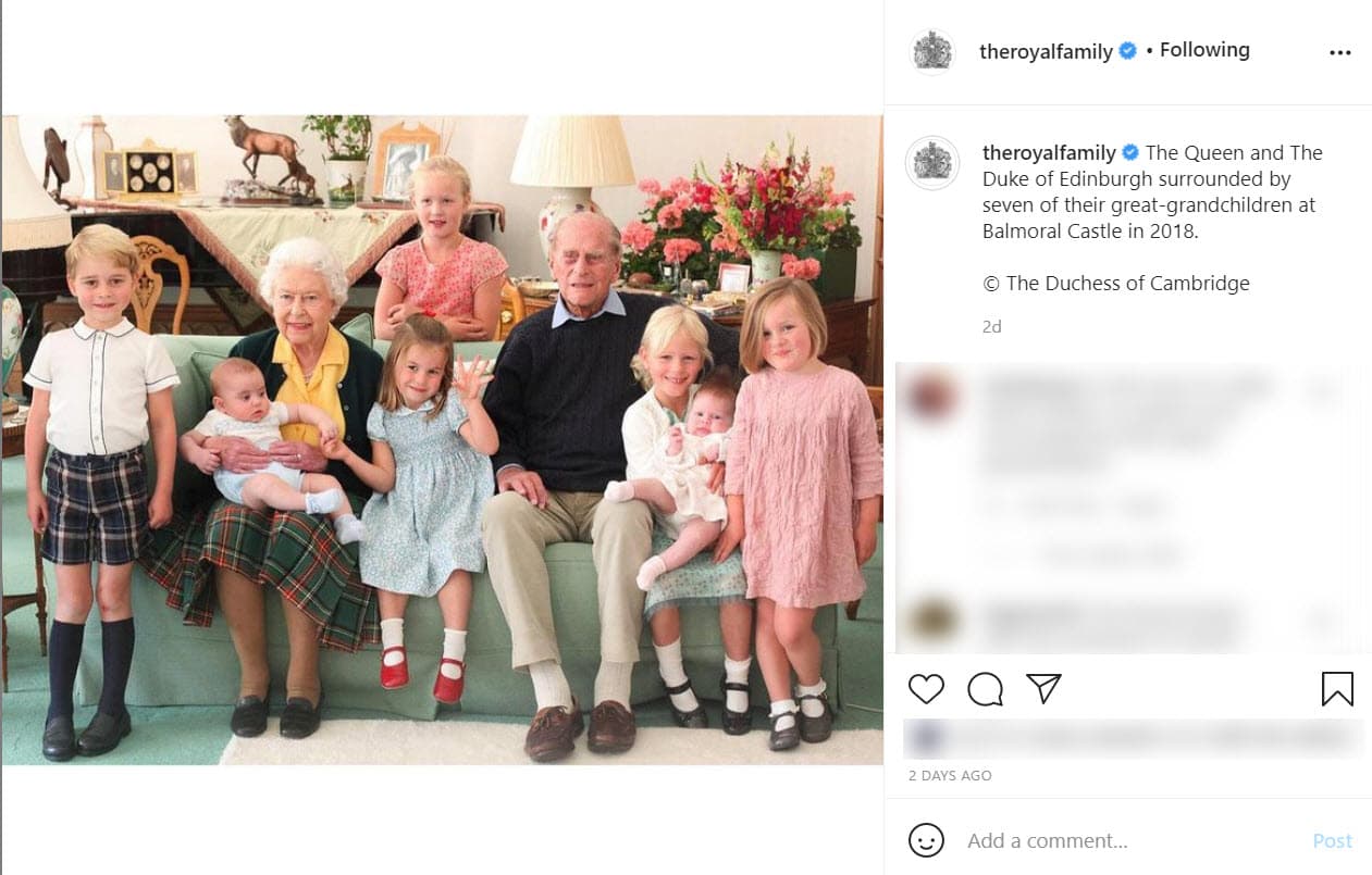 Hizo hincapié en que sus hijos pudieron vivir aventuras con el duque de Edimburgo: "¡Nunca daré por sentados los recuerdos especiales que mis hijos siempre tendrán de su bisabuelo viniendo a recogerlos en su carruaje y viendo por sí mismos su contagioso sentido de la aventura, así como su travieso sentido del humor!", agregó.
<br>