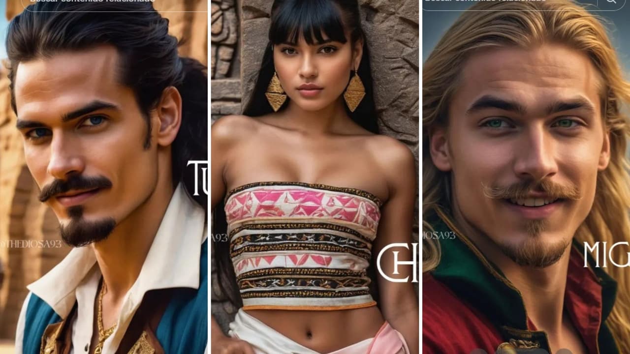 Personajes 'El camino hacia el dorado' IA