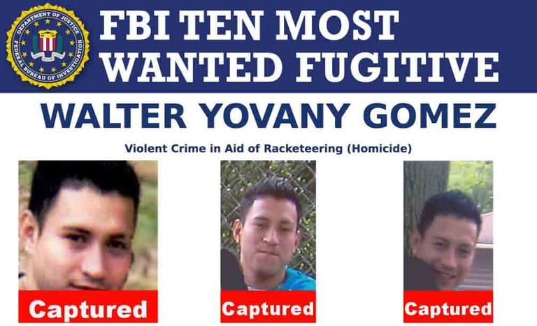 Pandillero de la MS-13 que estuvo entre los 10 más buscados por el FBI es condenado a 25 años de prisión 