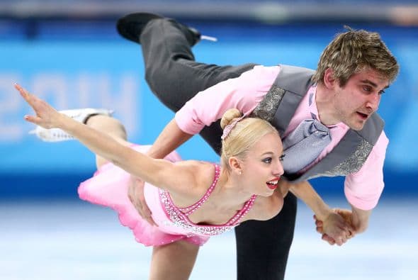 Los británicos Stacey Kemp y David King en el Iceberg Skating Palace.