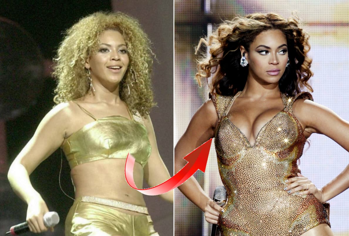 Cuando Beyoncé comenzó en Destiny's Child no tenía los encantos que luce ahora.