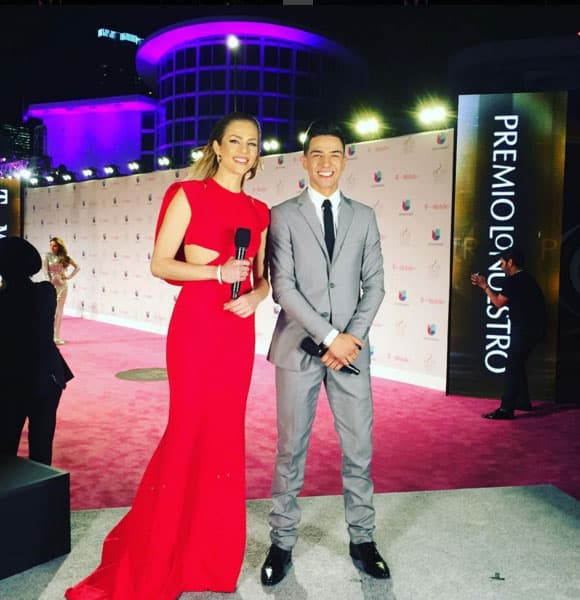 Daniela muy bien acompañada de Luis Coronel