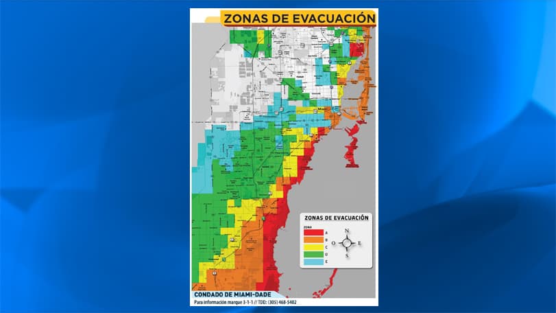 Huracán Irma: coloca tu zip code en este mapa de Miami y sabrás si estás en una zona de evacuación