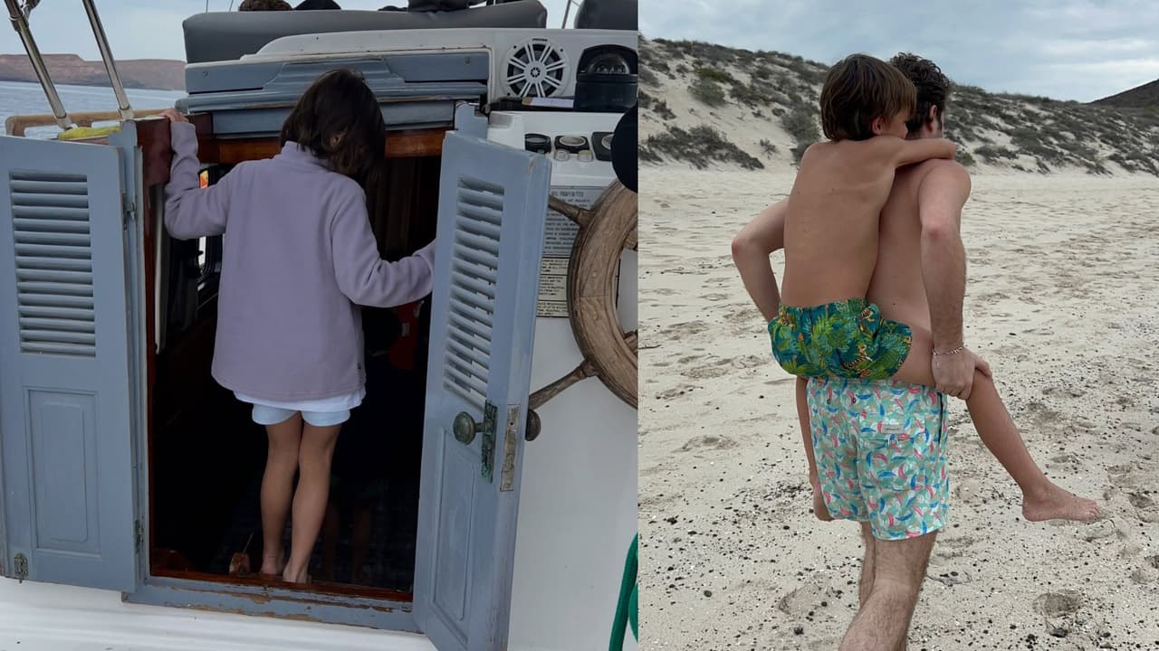 Los hijos de Ludwika Paleta: Nicolás, Sebastián y Bárbara.