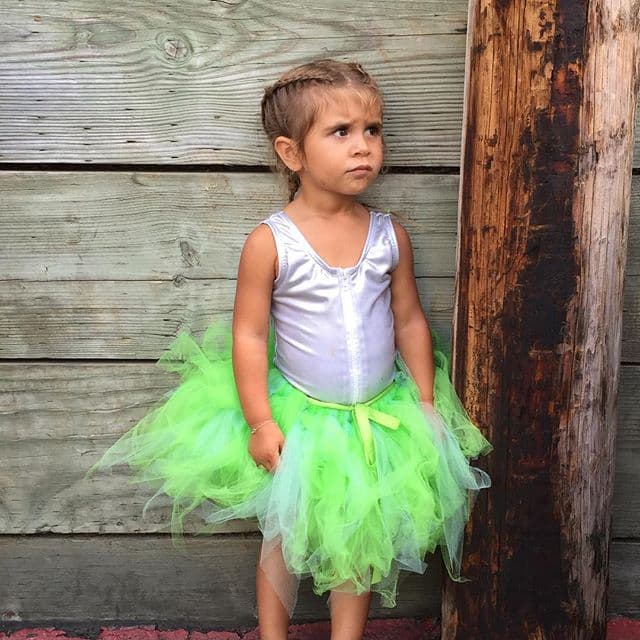 Vestida de "Tinkerbell" para la celebración de su cumpleaños número 3.
