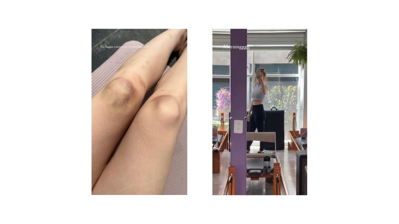 Daniela Martínez sufrió un incidente mientras patinaba sobre hielo.