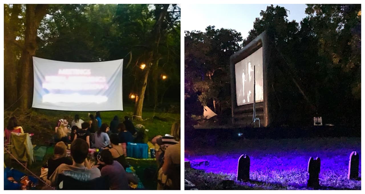 Puedes ver películas de terror en medio de un bosque en Austin