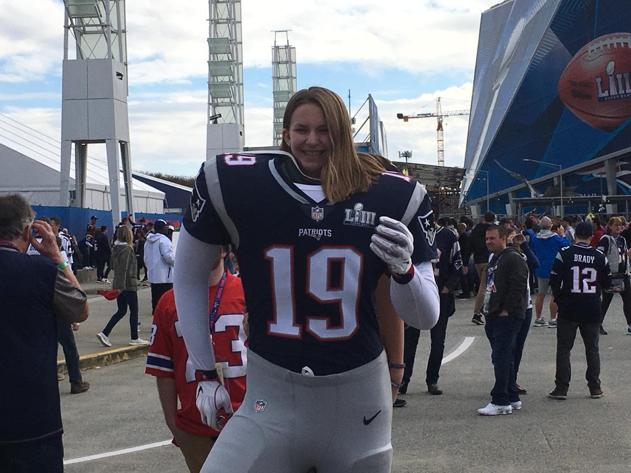 También hay oportunidad de tomarse una foto como un jugador de los 'Pats'.