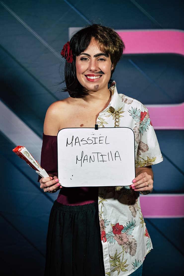 Y aquí después de su audición.