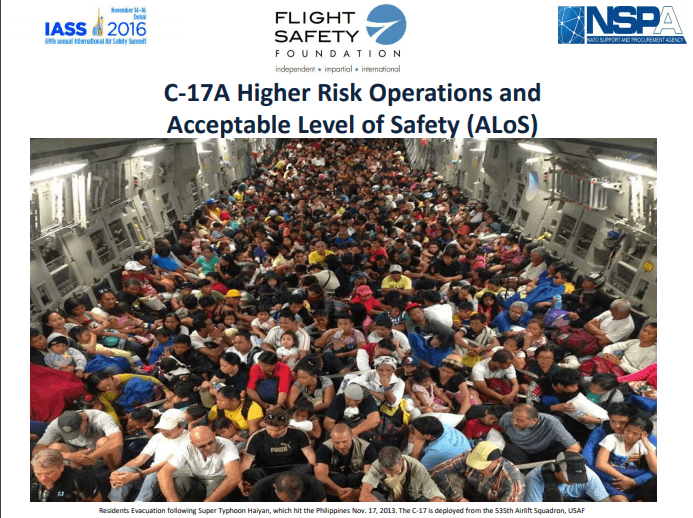 Captura de pantalla de la foto en el artículo de Flight Safety Foundation de 2013, tomada el 18 de agosto de 2021.
